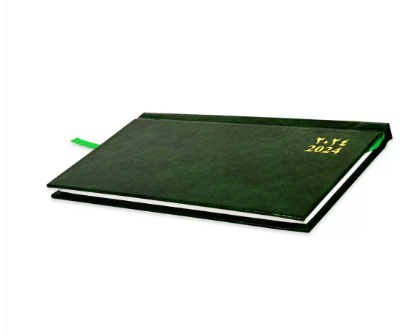 FIS 2024 Slim Arabic English Diary Vinyl Hard Cover Green -FSDI51AE24GR