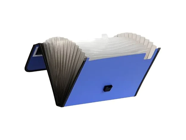 Deli 5559 A4 Expanding File Twin Colour 12 Pockets with Handle