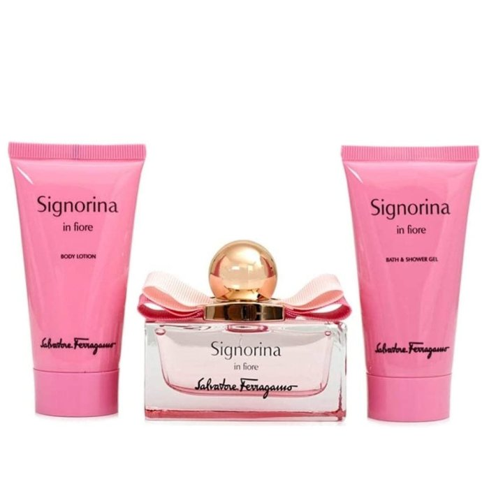 SALVATORE FERRAGAMO SIGNORINA IN FIORE (W) SET EDT 50ML + BL 50ML + SG 50ML