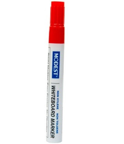 Modest White board Marker Bullet MS-822 Red, (Pack of 12 Pcs)