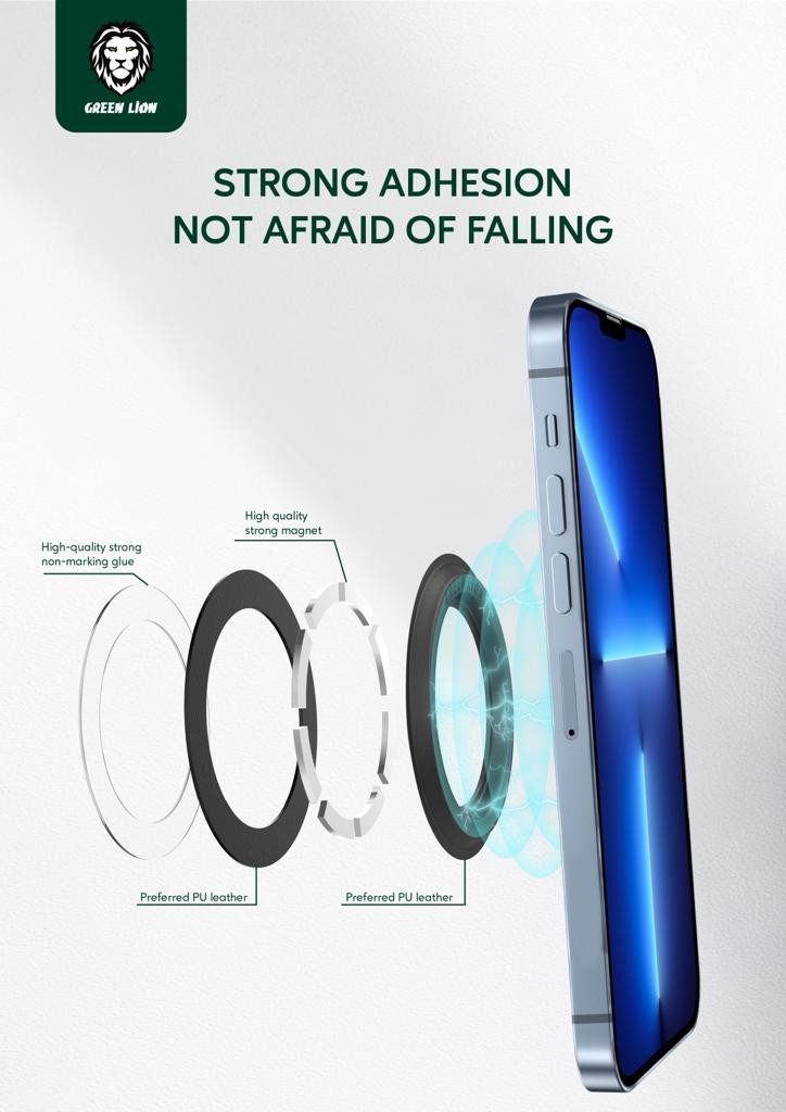 Green Magnetic Holder Sticker - Black