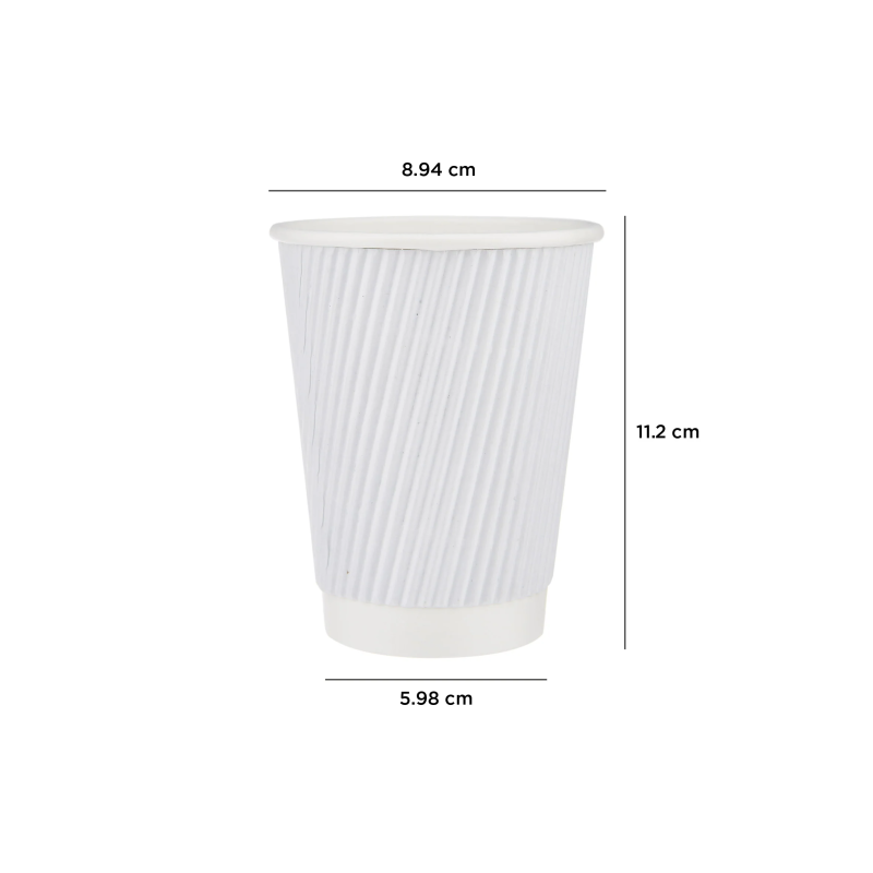 White Ripple Paper Cups