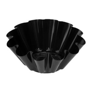 Royalford Non Stick Round Mini Fluted Tart Tins/Quiche Pans - Aluminium - Black
