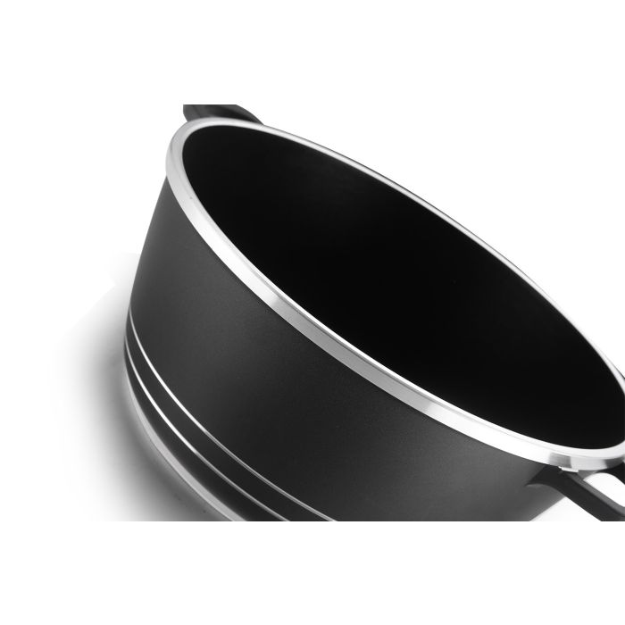 Royalford RF8617 40cm Classic Plus Casserole With Glass Lid - Comfortable Handle, Durable, High-Quality Aluminium Construction | Non-Stick Coating | Ideal For Gas, Hot Plate, Induction & Ceramic Hobs