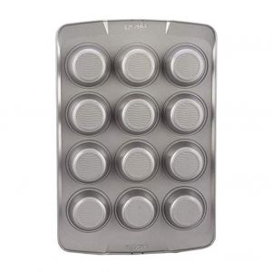 Prestige Muffin Tin With Bottom Design 12 Cup - Aluminium - Silver