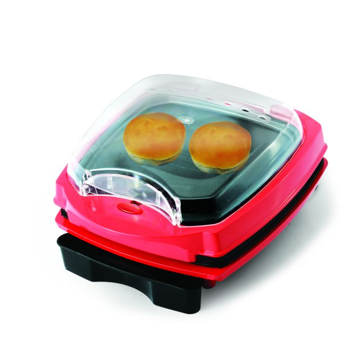 1100W Multi-Functional Grill Maker - Non-Stick Plates With Drip Tray & Griddle Toasty Maker | Stainless Steel Panini Press, Cord-Warp For Storage | Ideal For Breakfast | 2 Year Warranty