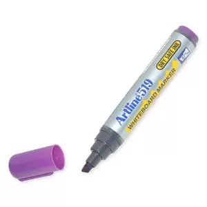 Artline White Board Marker Broad Pack of 12, Dry Safe, Purple, 519 - ARMK519PU