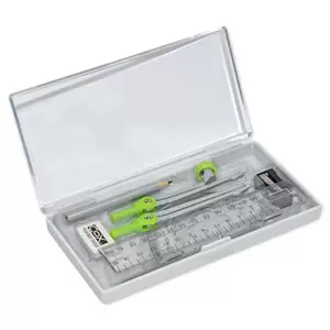 COX Mathematical Sets, 9 Pieces, Made In Taiwan.