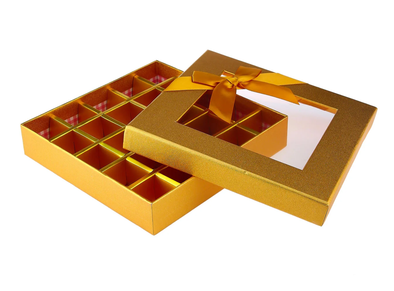 Square Chocolate Gift Box Shape 16 Division - 1 Piece