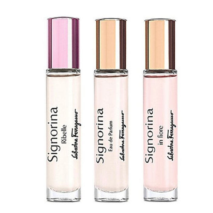 SALVATORE FERRAGAMO (W) SET 3 X 10ML PURSE SPRAY (SIGNORINA EDP + IN FIORE EDT + RIBELLE EDP)