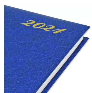 FIS Diary 2024 English (Saturday & Sunday Combined) A5 , Blue -FSDI92EN24BL