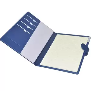 FIS Executive Folder with Writing Pad Italian PU 24x32cm, Blue - FSGT2432PUBLD4