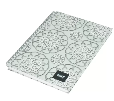 5-Piece Light Spiral Hard Cover Notebook, Single Ruled (100 Sheet) A5 Size - LINBSA51511