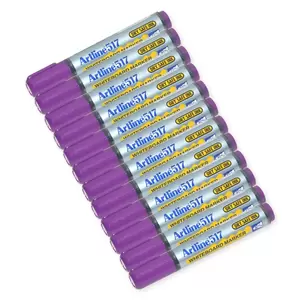 Artline White Board Marker Fine Pack of 12, Dry Safe, Purple, 517 - ARMK517PU