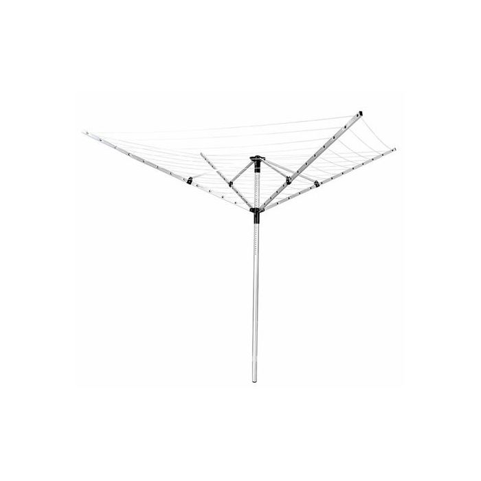 Royalford RFU9023 50m Rotary Airer & 1 Laundry Mesh Bag - Adjustable Height & Line Tension, Placement Holes - Ideal For Outdoors