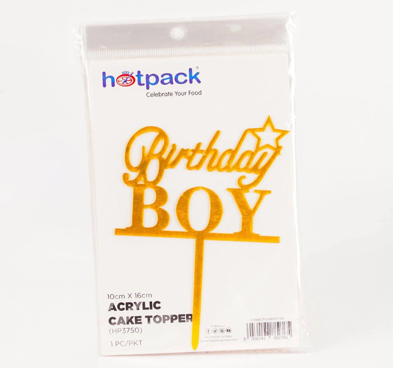 Golden Acrylic Cake Toppers 1 Piece