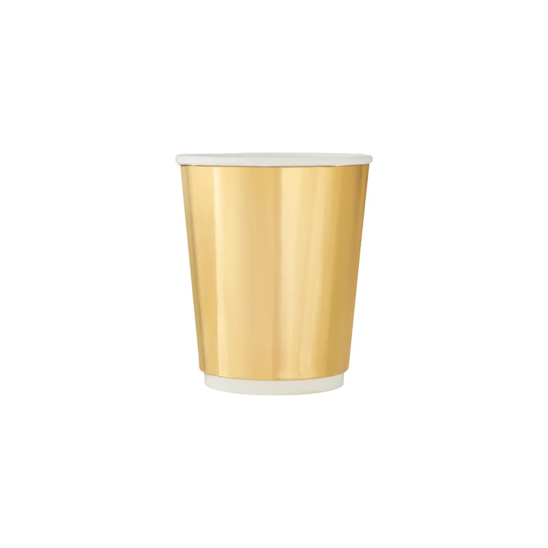 Gold Paper Cups Double Wall 8 Oz