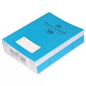 FIS Exercise Book, Pack of 12, Size:16.5 X 21 cm, 100 Pages, 4 Line with Margin - FSEB4LM100N