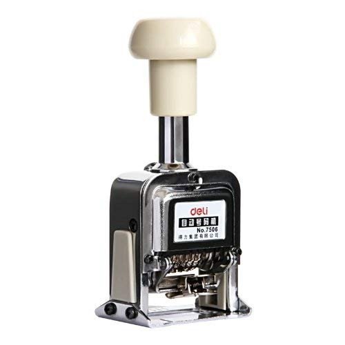 Deli 7506 Automatic Numbering Machine, 6 Digits