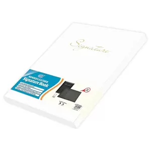 FIS Arabic Open Signature Book 10-Divisions Bonded Leather, Black - FSCL1-10BNABK