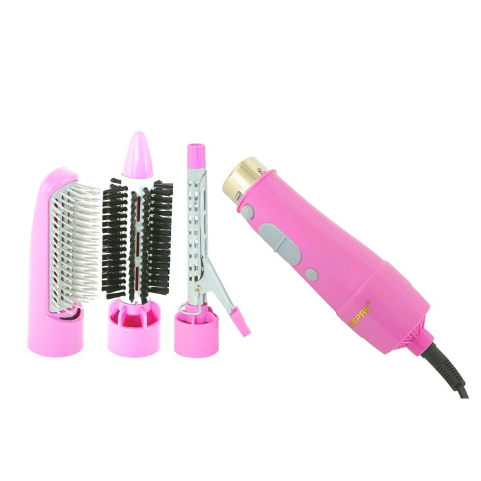 Geepas 4-In-1 Hair Styler, Straighter, Volumizer - Hot Air Brush With 2 Speed Settings, Overheat Protection, 360° Swivel Cord & Cool Function - Multi-Functional Salon Hair Styler | 2 Years Warranty