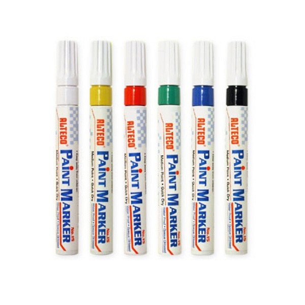Alteco Paint Marker White Pack of 12 Pieces