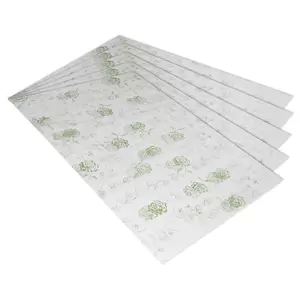 20-Piece FIS Gift Wrapping Paper 35gsm 50X70cm, White/Lime - FSGF03