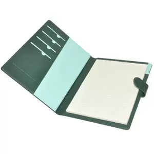 FIS Executive Folder with Writing Pad Italian PU 24x32cm, Green - FSGT2432PUGRD5