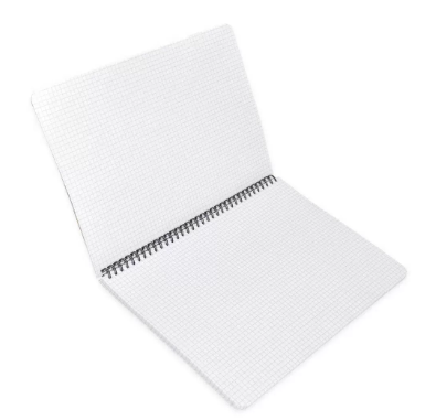 FIS PP Spiral Note Book, Size A4, 5mm Square, 100 Sheets, Black - FSNBA45PPBK
