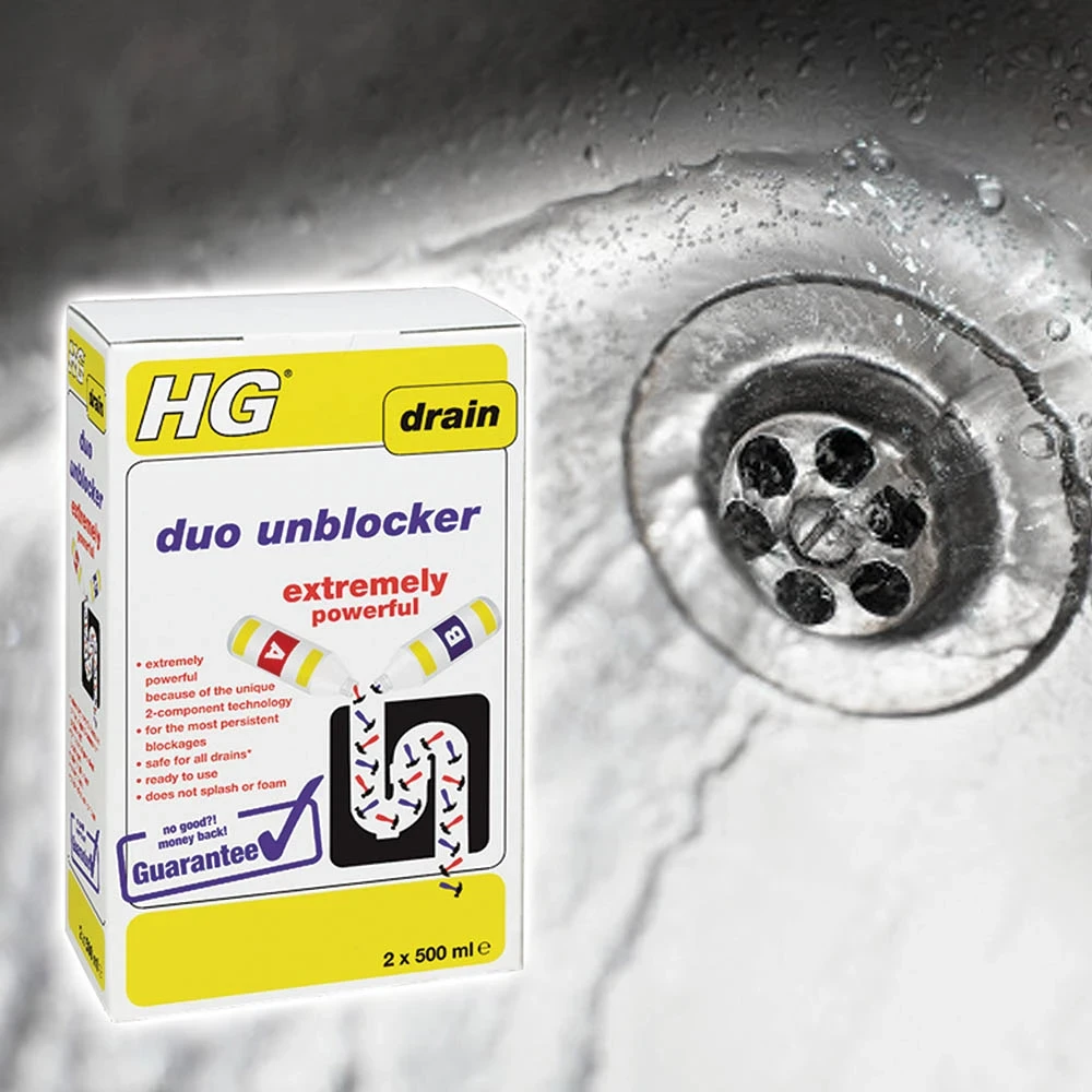 HG Drain Duo Unblocker 1 Lt Pack of 6