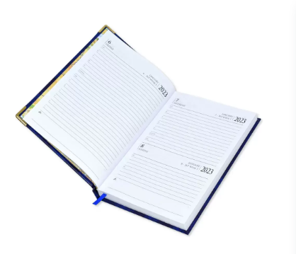 FIS Diary 2023 English (Saturday & Sunday Combined) A5, Brown - FSDI92E23BR