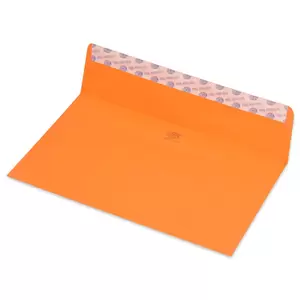 FIS Pack of 50 FIS Neon Color Envelopes, 80 GSM, Peel & Seal, Size 110 X 220mm, Color Orange