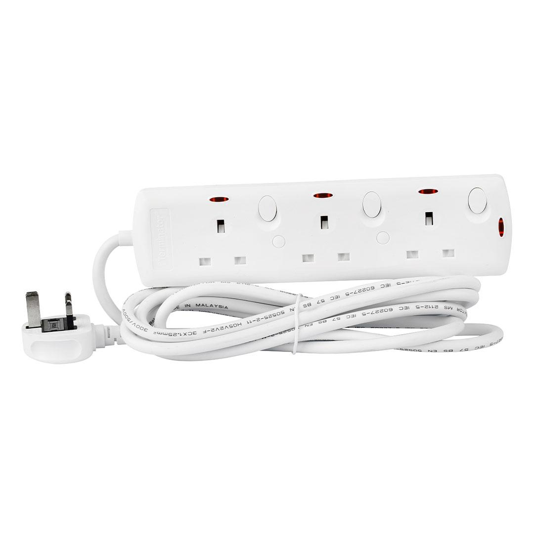 3 Way UK Power Extension Socket