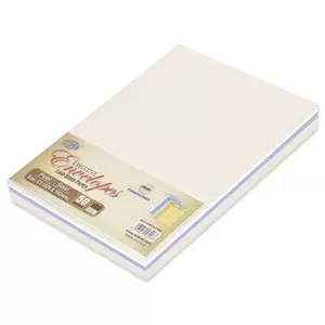 FIS Pack of 50 Executive Envelopes, 100 GSM, Peel & Seal, Size C5(229 X 162mm), Color Assorted 6 Colors
