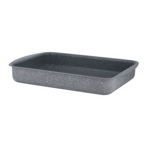 Royalford 35Cm Rectangle Baking tray - Aluminium - Black