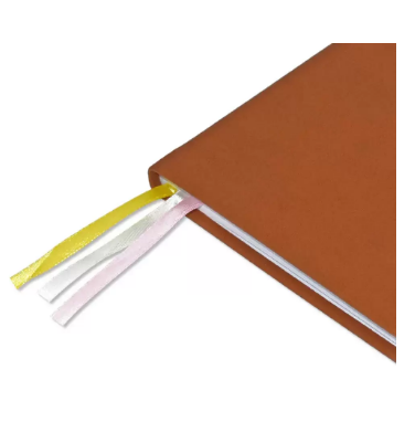 FIS Budget Planner with Elastic Pen Loop Italian PU, Size A5, White Paper, 100 GSM, 128 Pages, Hard Cover, Round Corners, Colour Brown - FSORA5BPLANPBR