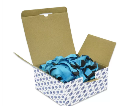 Pack of 50 Pieces Flat Lanyard With Hook And Safety Buckle Badge Holder Blue - FSNASNBL