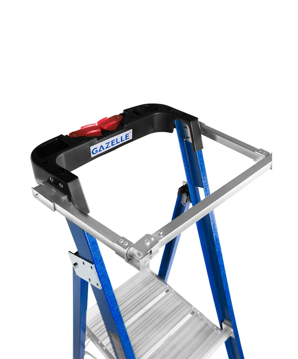 GAZELLE G3904 4 FT. SAFETOP FIBERGLASS PLATFORM LADDER FOR WORKING HEIGHT UP TO 10 FT.
