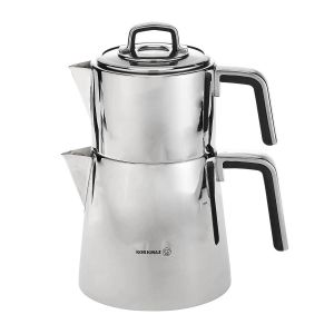 Korkmaz Vertex Tea Pot Set - Stainless Steel - Silver - 11 + 2 Ltr