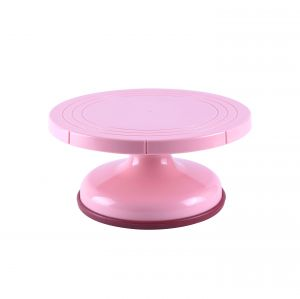 Royalford Revolving Cake Stand - Plastic - Pink