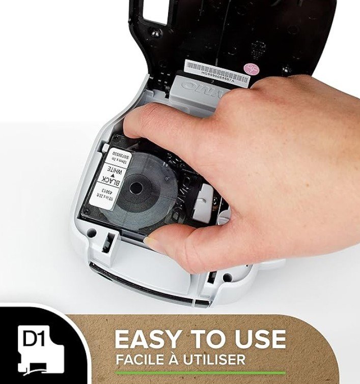 DYMO Standard D1 45018 Labeling Tape Black Print on Yellow Tape – 12mmx7mm | S0720580