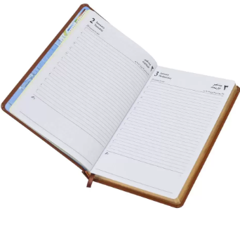 FIS Golden Diary 2024 (Arabic/English) Brown, A5 - FSDI23AEG24BR