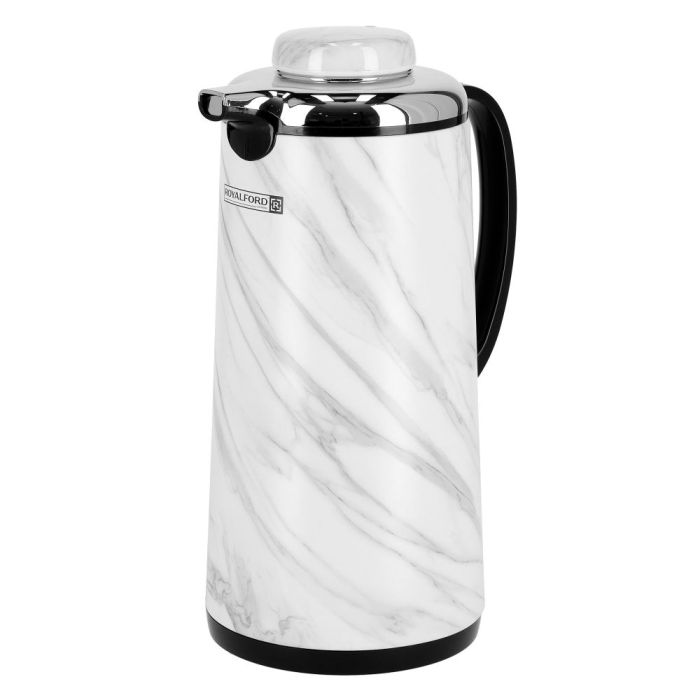 Royalford 1.6L Double Wall Vacuum Flask Marble Designed - Heat Insulated Thermos For Long Hour Heat/Cold Retention | Comfortable Handle | Ideal For Hot Water, Tea, Beverage