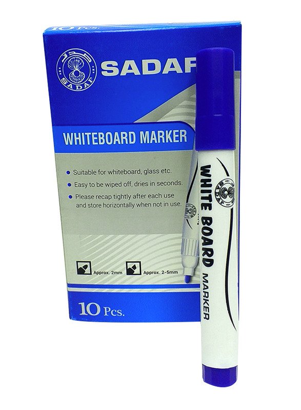 SADAF WHITE BOARD MARKER 5MM BLACK,BLUE,GREEN,RED (CHISEL TIP)