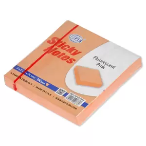 FISSticky Note Pad, 3X3 inches, Pack of 12, Fluorescent Pink 100 Sheets -FSPO33FPIN