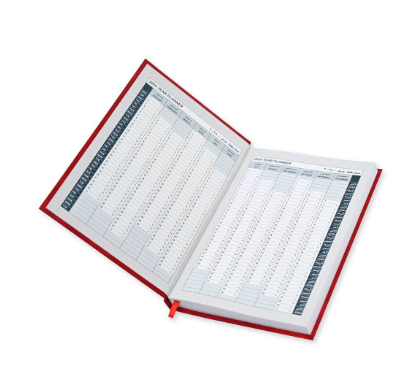 FIS Diary 2024 Arabic/English (Friday & Saturday Combined) A5, Red - FSDI91AE24RE