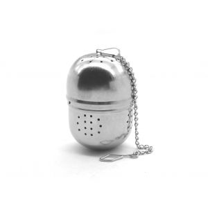 Royalford Tea Strainer With Chain - Stainless Steel - Silver