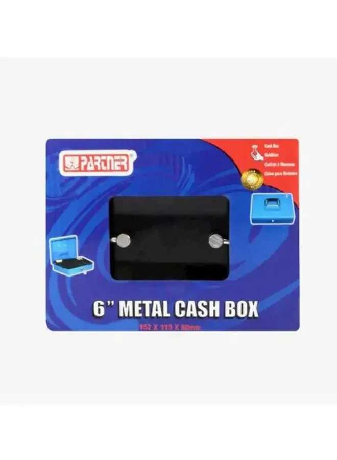 Partner Essential Metal Cash Box Black