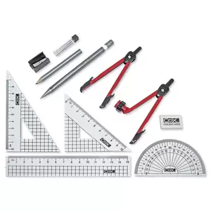 COX Mathematical Sets, 11 Pieces, Made In Taiwan