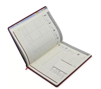 FIS Executive Diary 2023 Arabic/English/French (1-Week at a glance) Italian PU Padded, Cover, Maroon - FSDI35AEP23MR